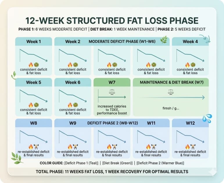 How to schedule a strategic diet break for sustainable weight loss graphic